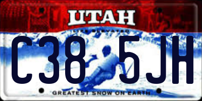 UT license plate C385JH