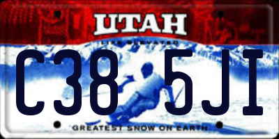 UT license plate C385JI