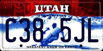 UT license plate C385JL