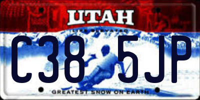 UT license plate C385JP
