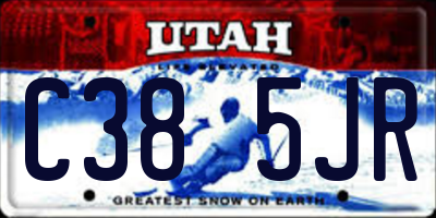 UT license plate C385JR