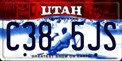 UT license plate C385JS