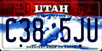 UT license plate C385JU