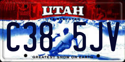 UT license plate C385JV