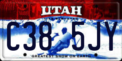 UT license plate C385JY