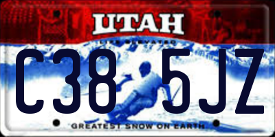 UT license plate C385JZ