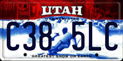 UT license plate C385LC