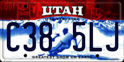 UT license plate C385LJ