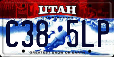 UT license plate C385LP