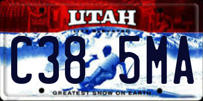 UT license plate C385MA