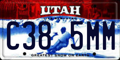 UT license plate C385MM