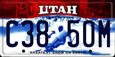 UT license plate C385OM