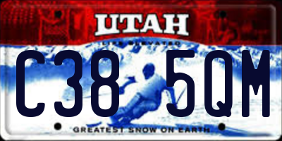 UT license plate C385QM