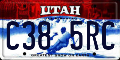 UT license plate C385RC