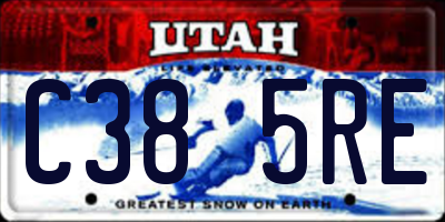 UT license plate C385RE