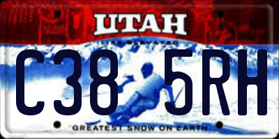 UT license plate C385RH