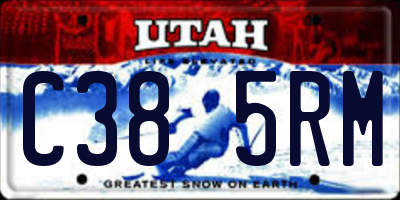 UT license plate C385RM