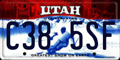 UT license plate C385SF