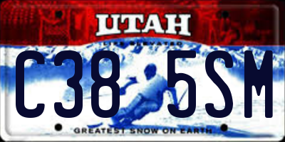 UT license plate C385SM