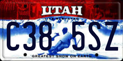 UT license plate C385SZ