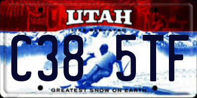 UT license plate C385TF