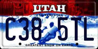 UT license plate C385TL