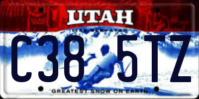 UT license plate C385TZ