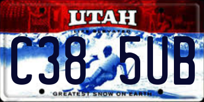 UT license plate C385UB