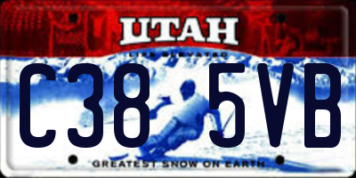 UT license plate C385VB
