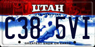 UT license plate C385VI