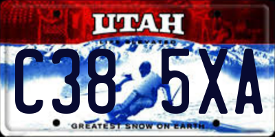 UT license plate C385XA
