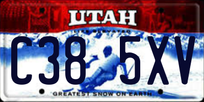 UT license plate C385XV