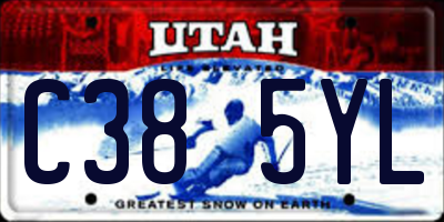 UT license plate C385YL