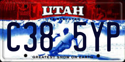 UT license plate C385YP
