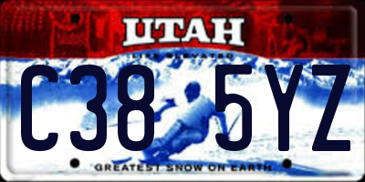 UT license plate C385YZ