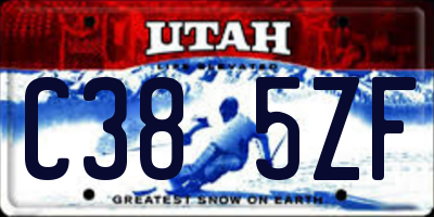 UT license plate C385ZF