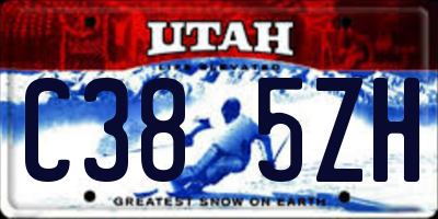 UT license plate C385ZH