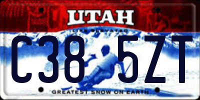 UT license plate C385ZT