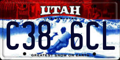 UT license plate C386CL