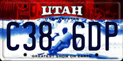 UT license plate C386DP