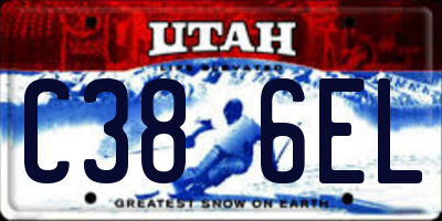 UT license plate C386EL