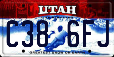 UT license plate C386FJ