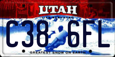 UT license plate C386FL