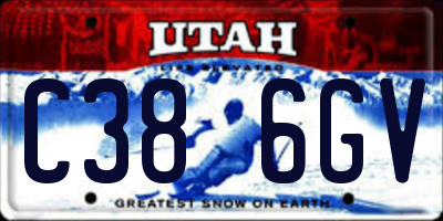 UT license plate C386GV