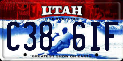 UT license plate C386IF