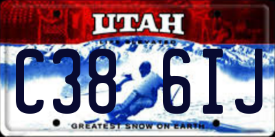 UT license plate C386IJ