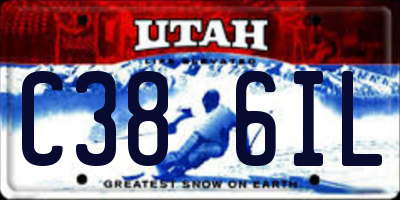 UT license plate C386IL