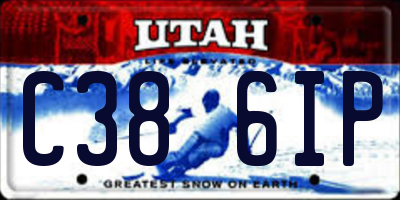 UT license plate C386IP