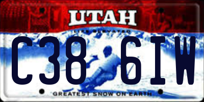 UT license plate C386IW