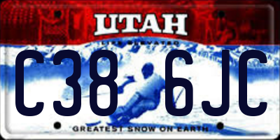 UT license plate C386JC